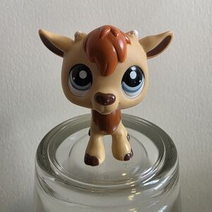 Authentic Littlest Pet Shop #1952 Brown tan billy goat